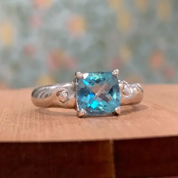 Vintage Solid Sterling Cocktail Ring (Size 5.75) - Picture 11 of 16